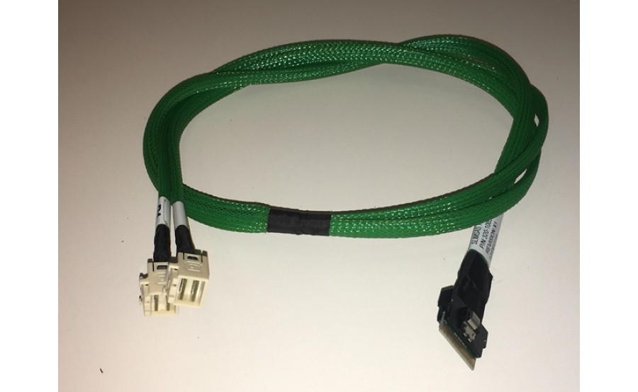 SlimLine SAS SFF-8654 8i to 2x MiniSAS HD SFF-8643 4i Cable