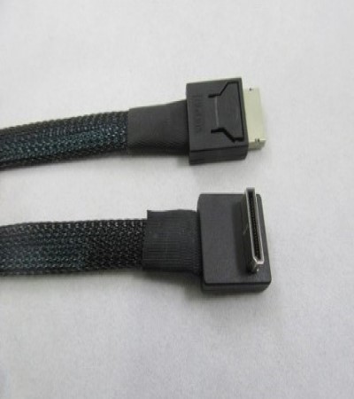 Oculink SFF-8611 Right-Angled to SFF-8611 Straight Angled