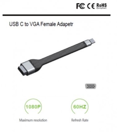 USB Type C to VGA Female Adapter