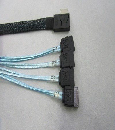 Oculink (SFF-8611) Right or Left Side Angled to SATA Straight w/o Latch