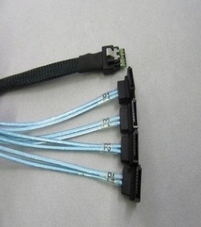 SlimLineSAS SFF-8654 4i Straight to 4x SATA R/A w/o Latch