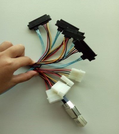 HD MiniSAS to SATA 22Pin +Power Cable