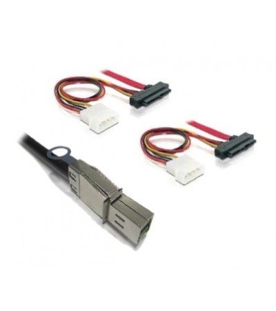 HDmini SAS AFF-8644 External to 2x SFF-8482 SAS 29pin