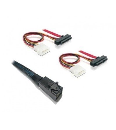 HDmini SAS SFF-8643 Internal to 2x SAS SFF-8482 29 pin