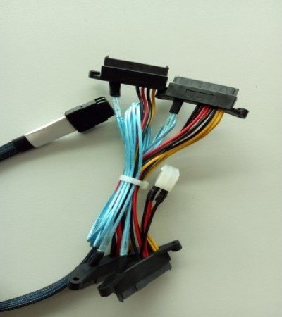MiniSAS to SAS 29 Pin + Power Cable