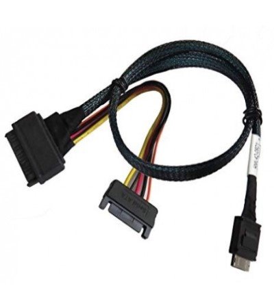 SFF-8612 OCulink to SFF-8639 Female U.2 HD w/SATA 15 Pin power