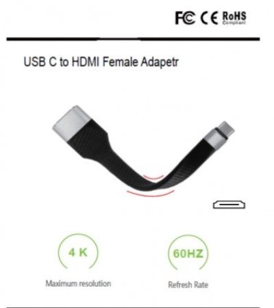 USB Type C to HDMI Female Adapter