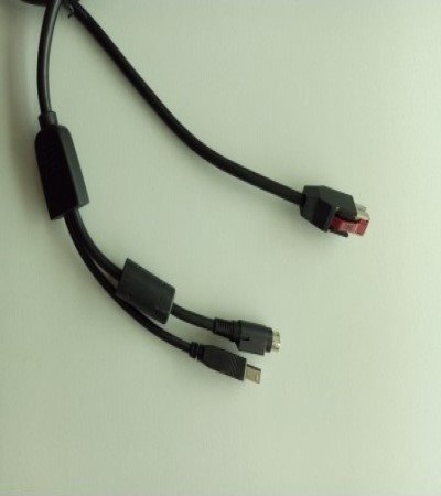 Power USB to USB+MiniDIN Cable