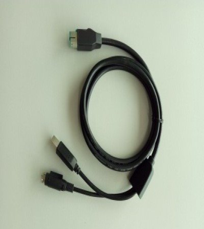 Power USB to USB-B+MiniDIN Cable